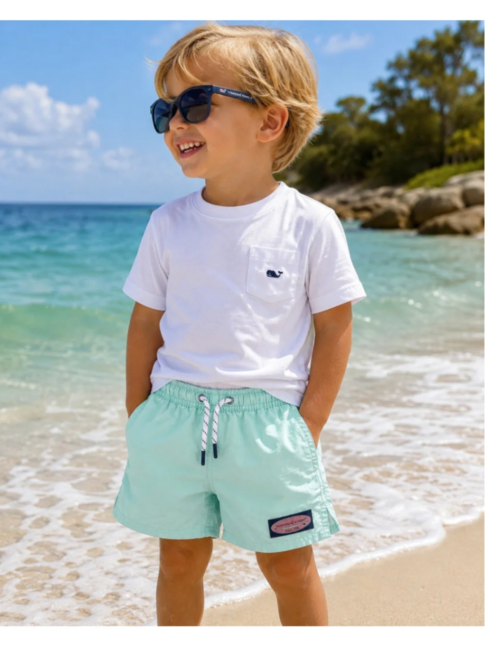 Vineyard Vines Toddler 4T Mint Green Swim Trunks Lined Beach Board Shorts